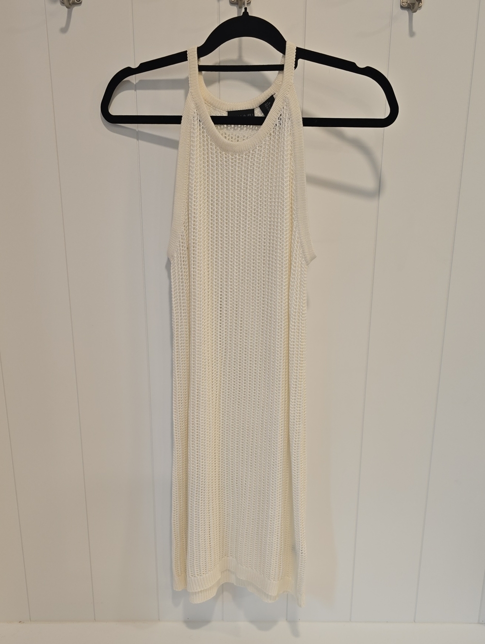 Tahari Open-Knit Halter Beach Cover-Up Dress